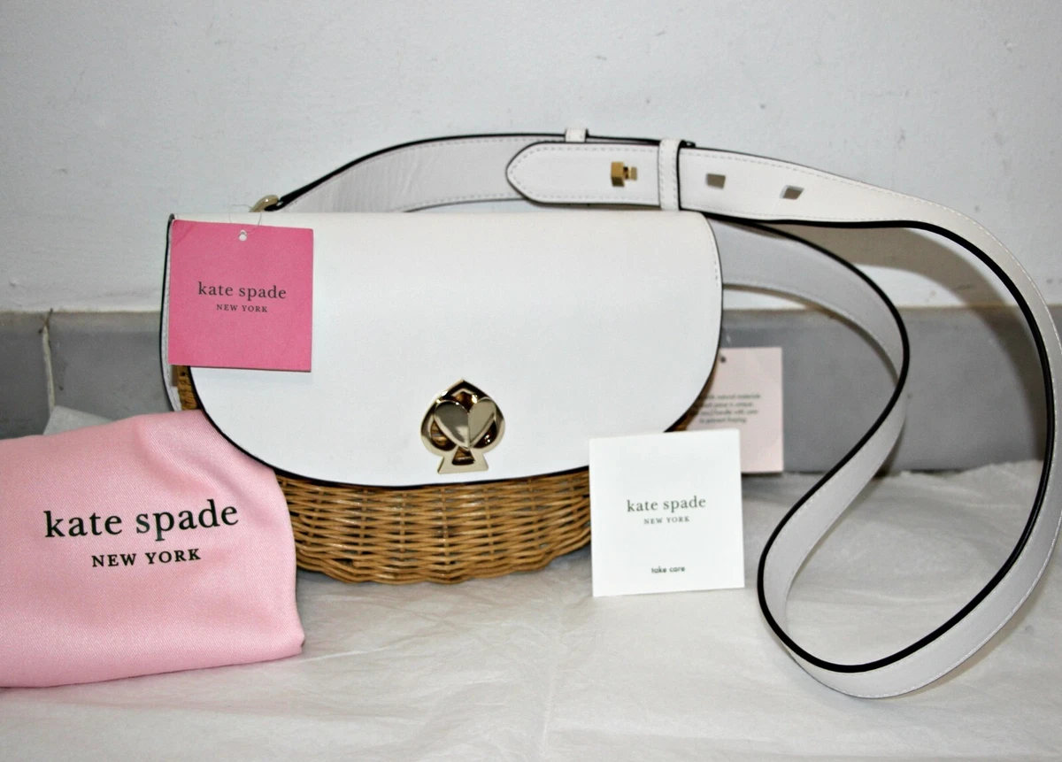 Kate Spade Nicola Twistlock Small Top Handle Bag in Natural