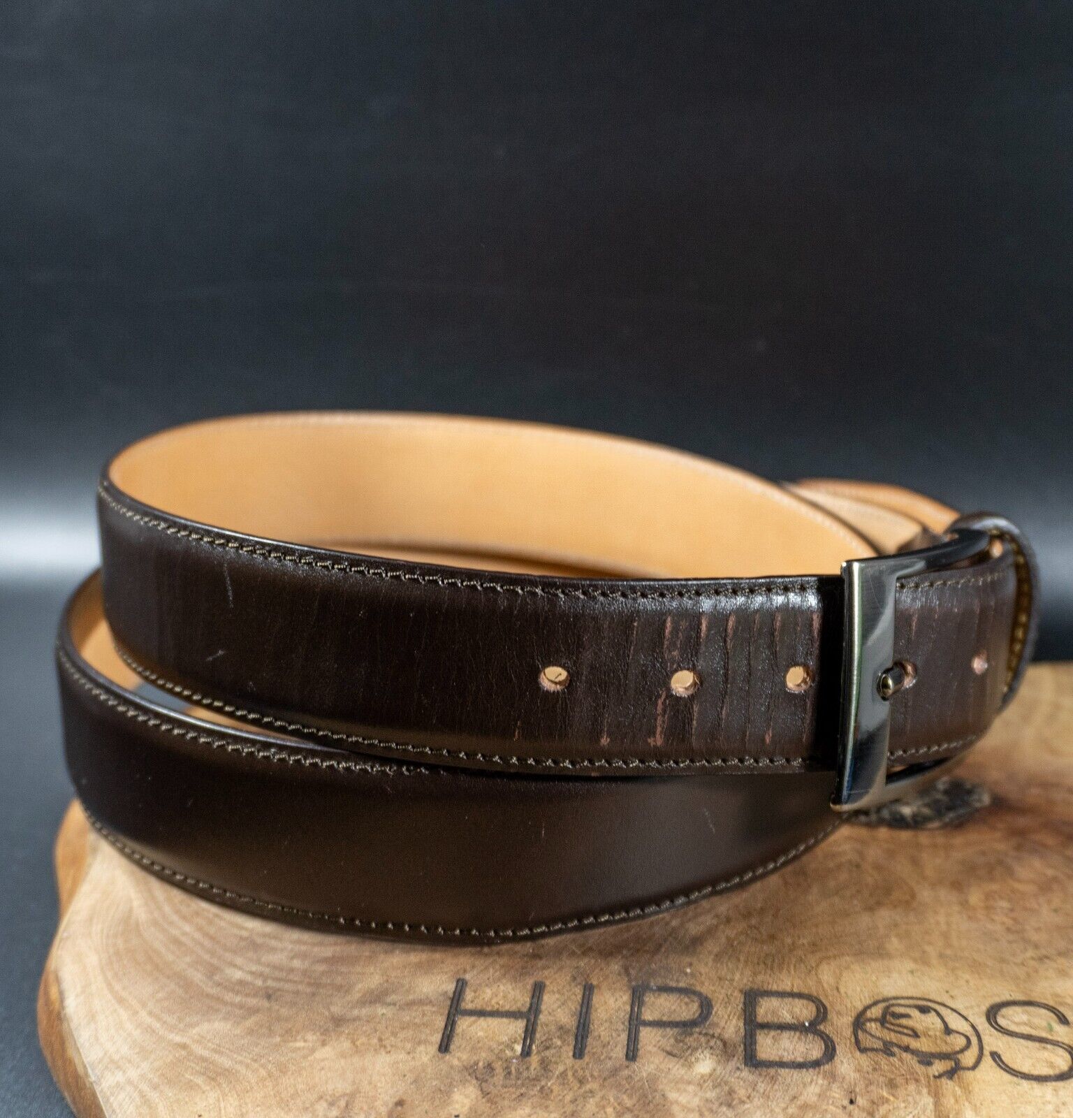 Paolo Da Ponte Calf Leather Thin Belt