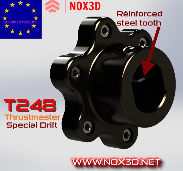 thrustmaster REINFORCED STEEL hub T248 volante wheel adapter drift moyeux ratti thrustmaster REINFORCED STEEL hub T248 volante wheel adapter drift moyeux ratti