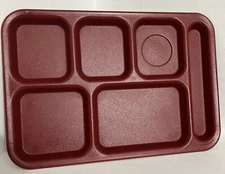 CAMBRO 6 Compartment Cafeteria Tray Camping, School & Day Care Lunch Tray.