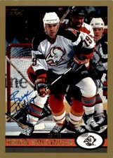 Brian Holzinger Signed Auto 1999-00 Topps card Buffalo Sabres