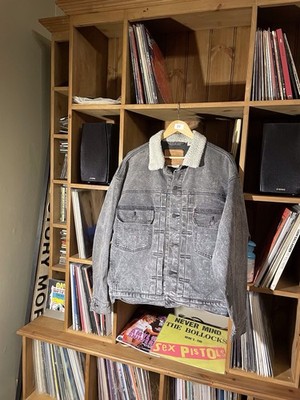 Herren Levi Trucker Denim Oversized M Jacke Grau Top Zustand