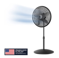 Lasko Cyclone 18 Oscillating Pedestal Fan With Adjustable Height And Tilt Black