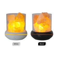 1-Crystal Salt Stone Night Light 7 Colors LED Rock Crystal Lamp Portable USB