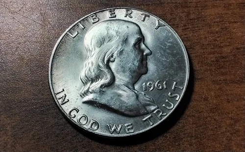 1961 D Franklin Half Dollar AU UNC