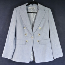 NEW, Veronica Beard Gaya Dickey Double Breasted Jacket in Blue size 8 SJ1850
