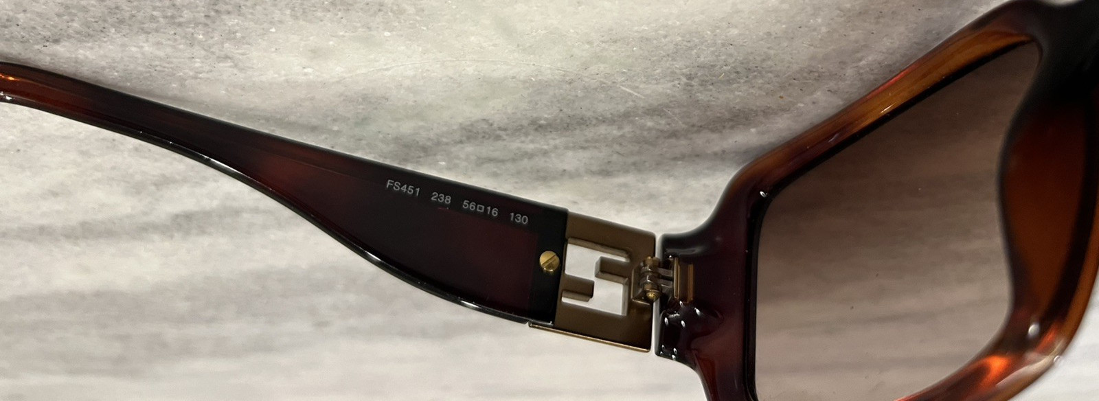 FENDI Brown Rectangular Shaped Women's Sunglasses… - image 5