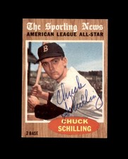 Chuck Schilling Signed 1962 Topps All Star Boston Red Sox Autograph