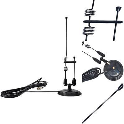 Vhf Uhf Mobilfunkantenne Magnetfuß 4m Rg58 Pl259 Schwarz