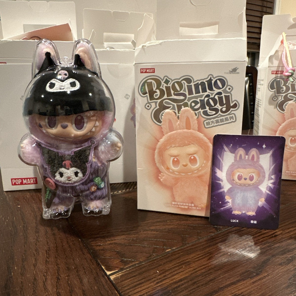 Authentic POP MART Labubu Monsters Big Into Energy Plush LUCK