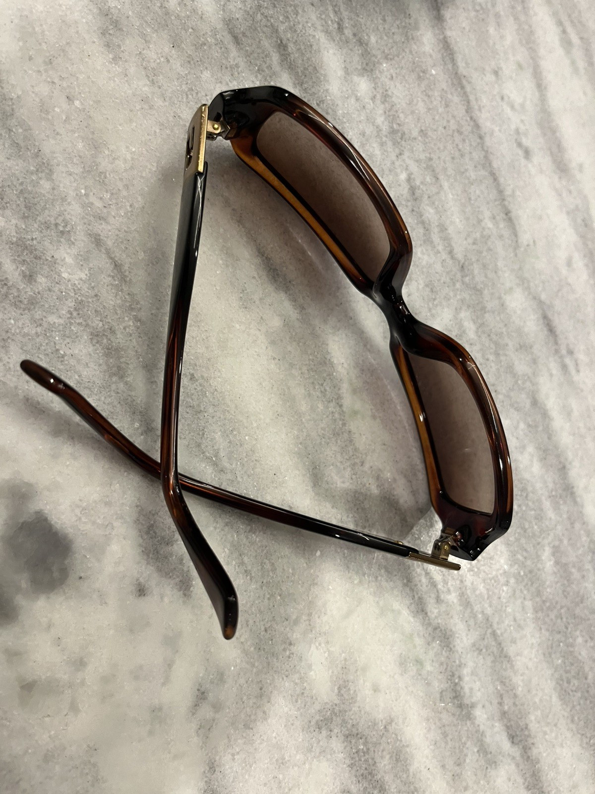 FENDI Brown Rectangular Shaped Women's Sunglasses… - image 4