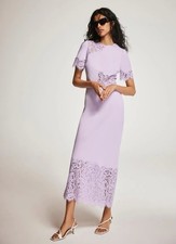 Mint Velvet Lilac Lace Cutout Maxi Dress RRP - £199 Size 14