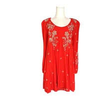 Free People Sweet Tennessee Embroidered Mini Dress