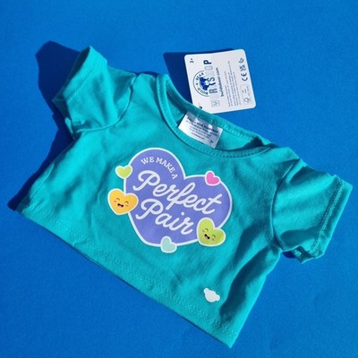 Build a Bear perfektes Paar T-Shirt Top neu mit Etikett 
