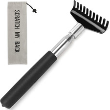 Flanker-L Oversized Portable Extendable Back Scratcher, Stainless Steel Teles...