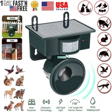 Outdoor Solar Ultrasonic Bird Pest Animal Repeller Repellent Devices Cat Dog Fox