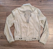 2012 Denim  Supply Ralph Lauren Western Steer Head Denim Trucker Jacket - M