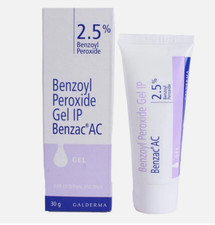 Galderma Benzoyl Peroxide 2.5 Benzac AC 30 Grams for acne, pimples, Blemishes