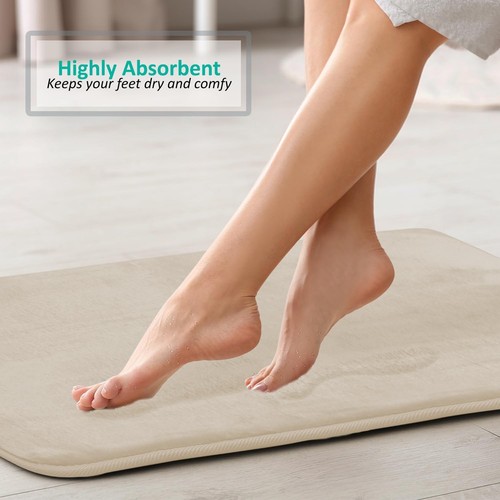 Bathroom Rugs, Velvet Memory Foam Bath Mat, Non-Slip Bath Rugs, Machine Wash,... - Picture 7 of 7