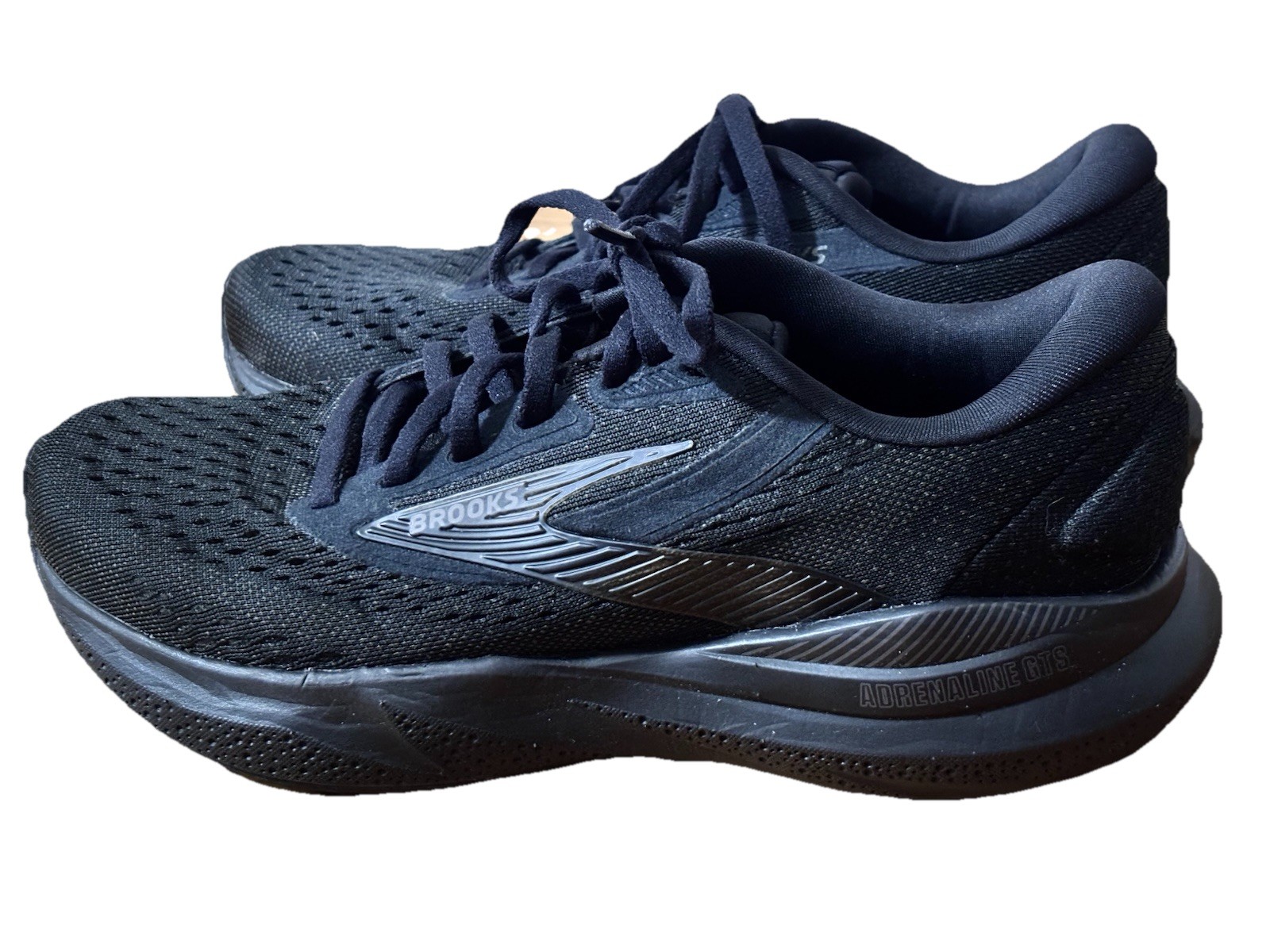 BROOKS Adrenaline GTS 24 Running Shoes Womens Size 6.5 Triple Black NEW