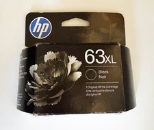 Genuine - HP 63 XL Black Ink Printer Cartridge - Exp 10/2027 - Sealed