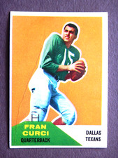 Fran Curci #11 Fleer 1960 Football Card (Dallas Texans)
