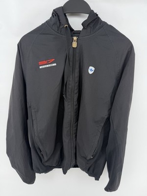 Adidas Porsche Jacket Men's M Black Poly Speedster Design Track Zip-Up