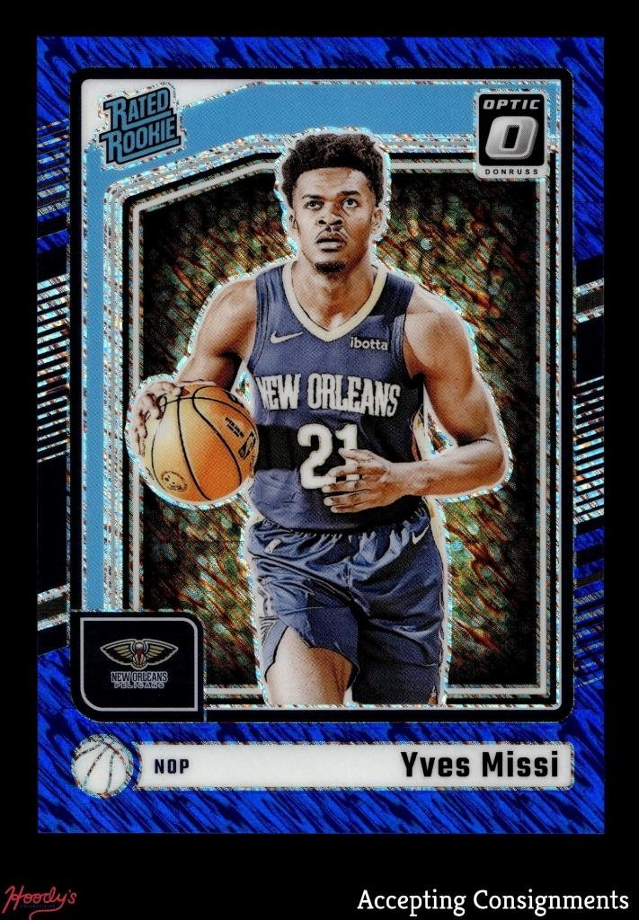 2024-25 Donruss Optic Blue Shimmer #265 Yves Missi RC RATED ROOKIE 02/75