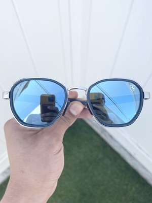 NEW Ray-Ban Scuderia Ferrari Metal RB3674-M 3674 Blue Flash Size 51/21