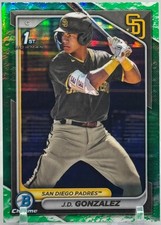 2024 Bowman J.D. Gonzalez Chrome 1st Lunar Glow Refractor #BCP-111 SD Padres