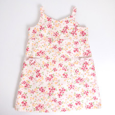 Vintage Old Navy Y2K Cross Wrap Floral Print Spaghetti Strap Dress Pink Girls 4T