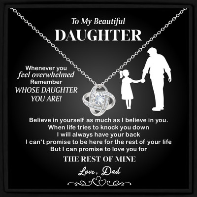 Tochter Geschenk von Papa Halskette mit Botschaft Karte sentimentaler Schmuck Geschenk