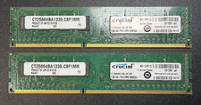 Crucial 4GB Kit 2x2GB DDR3 1333MHz PC3-10600 240-Pin DIMM RAM CT25664BA1339