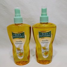 Body Fantasies Vanilla Fantasy 8 oz Full Size Fragrance Body Spray Lot Of 2