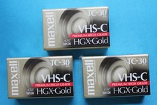 Maxell TC-30 HGX Gold Premium High Grade Video Cassette VHS-C New Factory Sealed