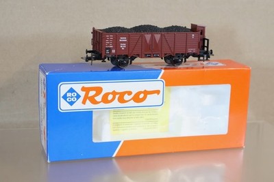 ROCO 46280 DR BROWN Offene Erz-/Kohlewagen Mineral 86533 Breslau mit Kohleladung