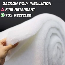 50mm Polyester Wadding Insulation Recycled Fire Retardant Campervan Cut or Roll