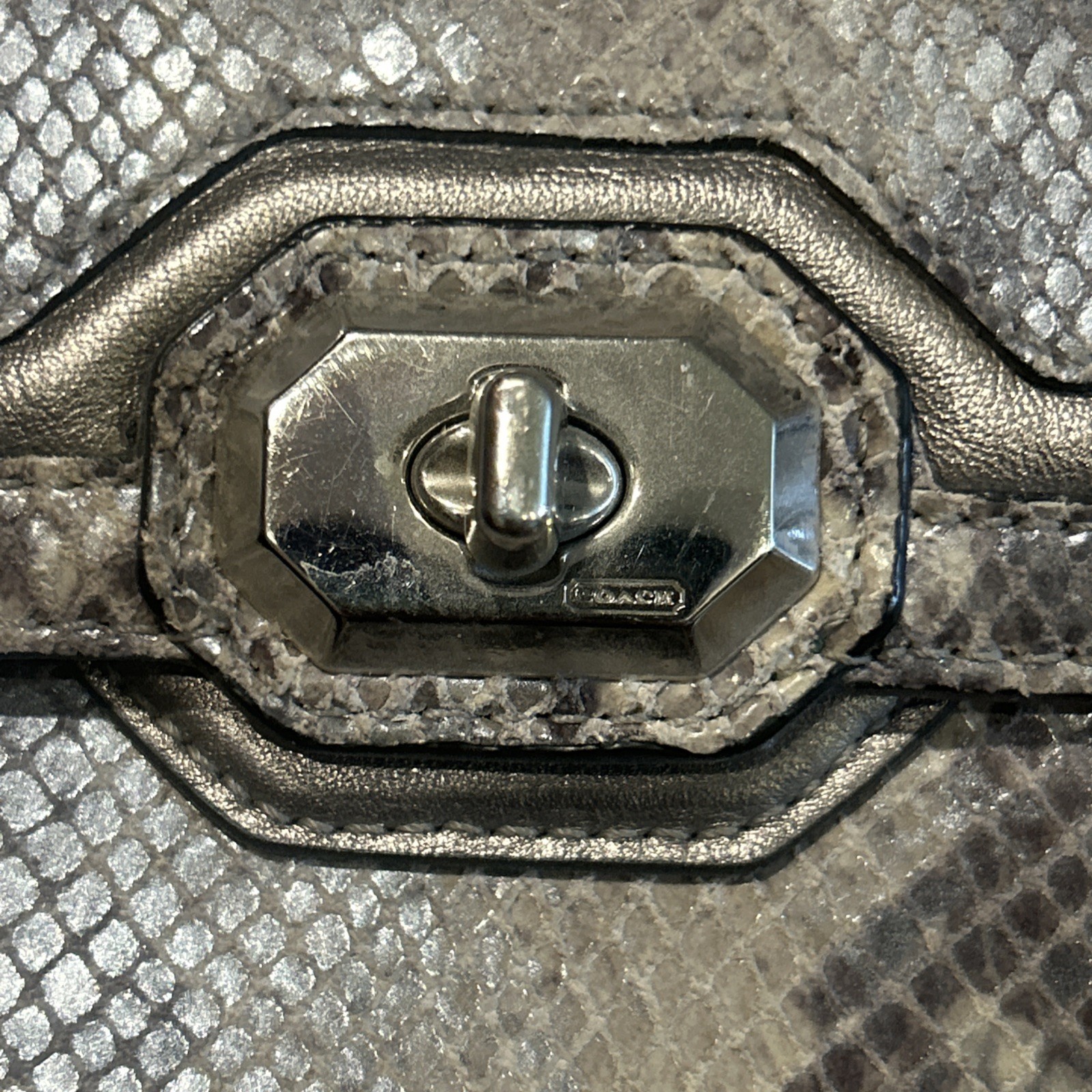 Coach Campbell Python Embossed Satchel/Shoulder B… - image 2