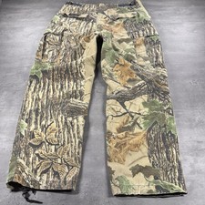 Vintage Realtree Pants Men 33x30 Liberty Camo Cargo Belted Adjustable Waist Army