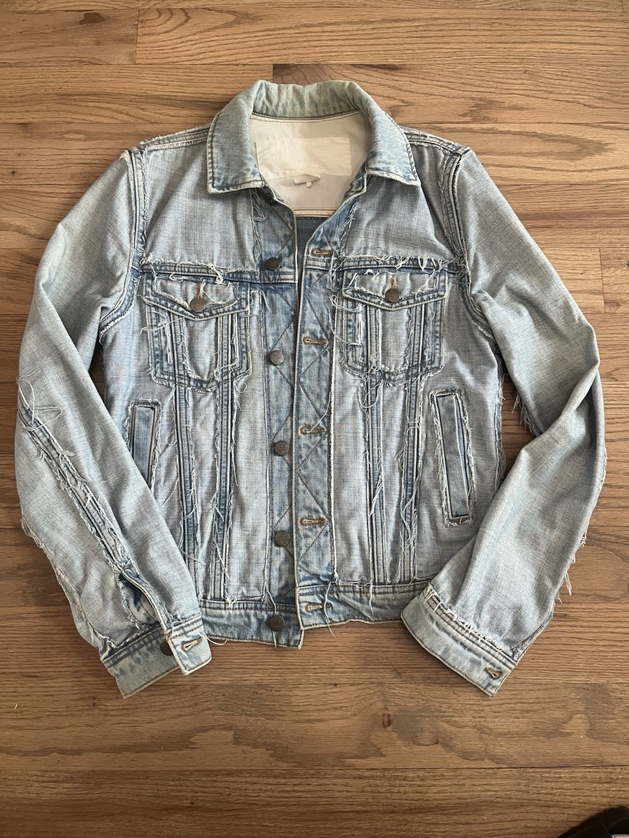 H&M X Maison Martin Margiela Distressed Denim Trucker Inside Out