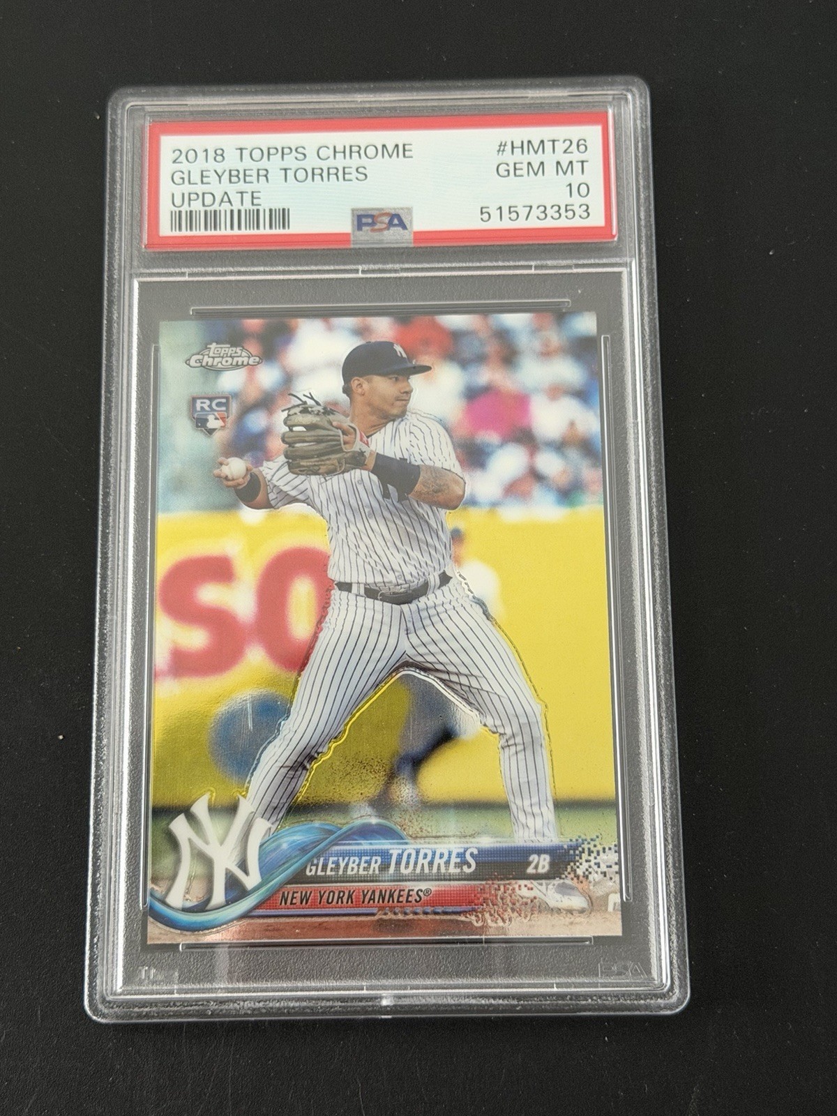 2018 Topps Chrome Update Gleyber Torres #HMT26 Rookie PSA 10 Yankees