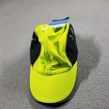 Brooks Nightlife Reflective Running Hat Green Nylon Safety Flashing Light Hi-Viz