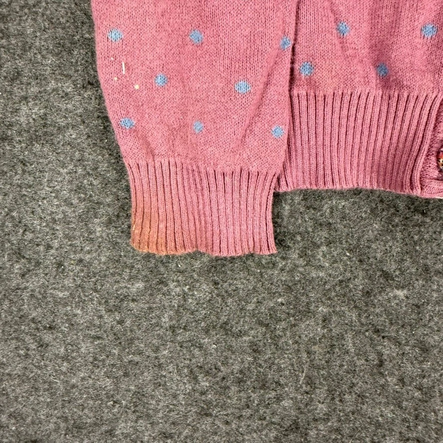 Cárdigan Matilda Jane Niños 18-24M Rosa Azul Lunares Volantes Botones Adorable Foto 3 de 4