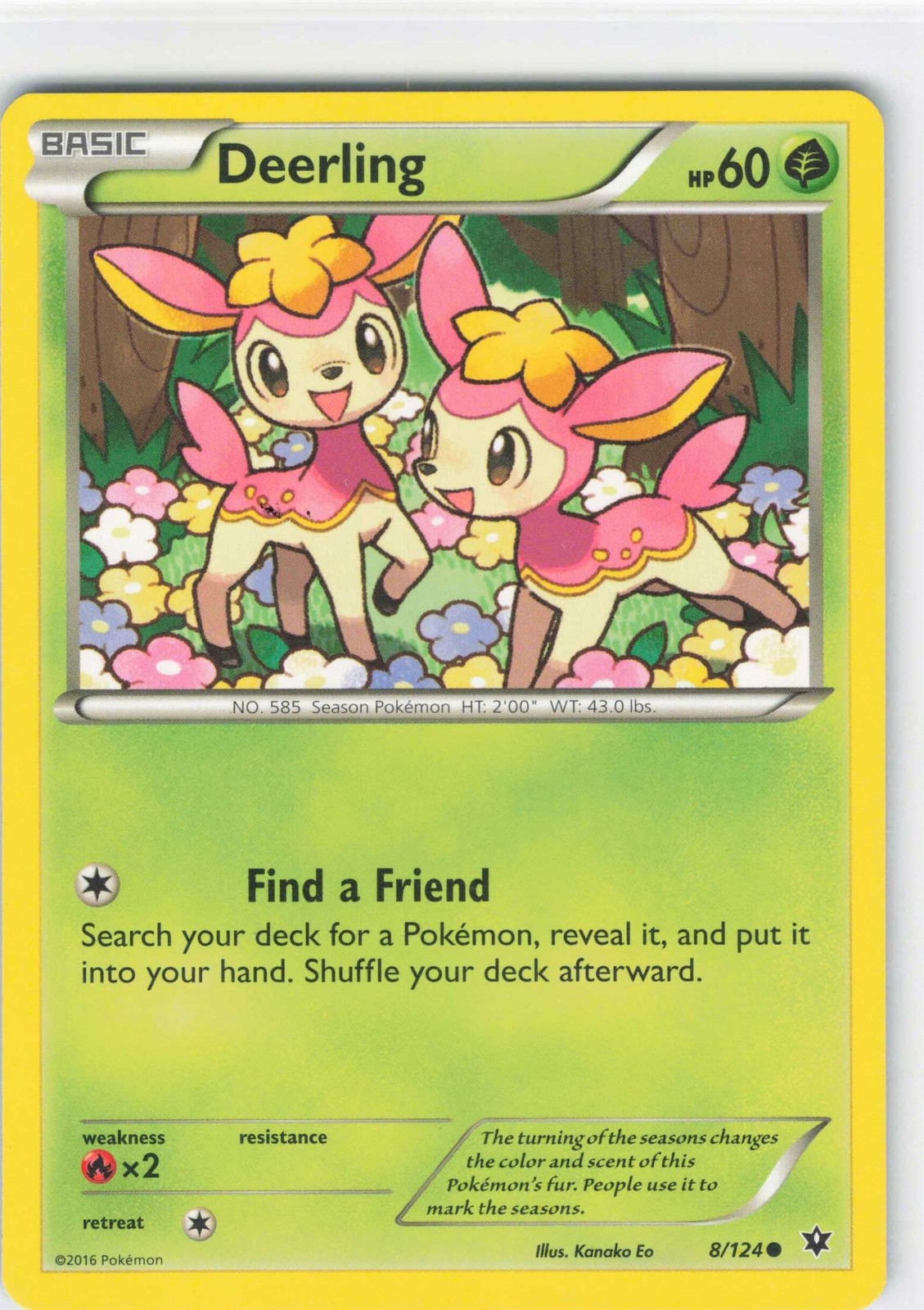Deerling Common XY - Fates Collide 8/124 LP