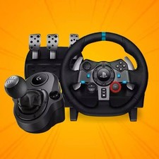 Logitech G29 Racing Wheel with Pedals & Shifter for PS4 and PC, Black