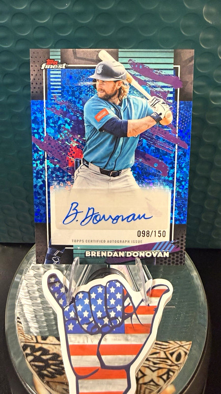 2026 Topps Finest Brendan Donovan Mariners Blue Foil CM Signed Auto FMA-BD /150