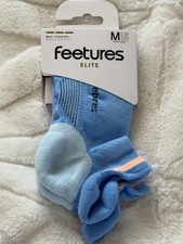 FEETURES Elite Max Cushion No Show Tab - Blue Burst Size M NWT
