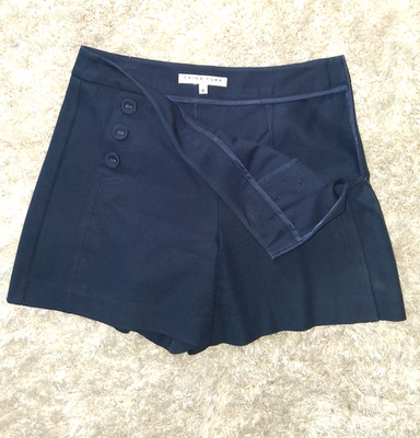 Trina Turk navy blue sailor nautical shorts size 6- excellent! Very 1940s