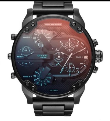 Diesel Mr. Daddy 2.0 Black Chronograph Date Multi-Time Zone 57mm 3ATM