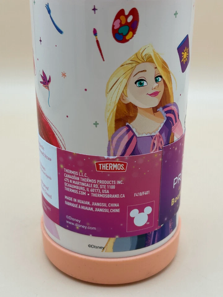 NUEVO Termo Disney Princess 12 oz botella de agua funtainer a prueba de fugas pajita de bloqueo Foto 3 de 4